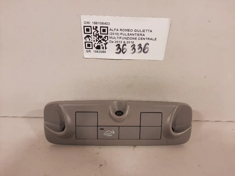 Pulsantiera Multifunzione Centrale 156106403 Alfa Romeo Giulietta 2010