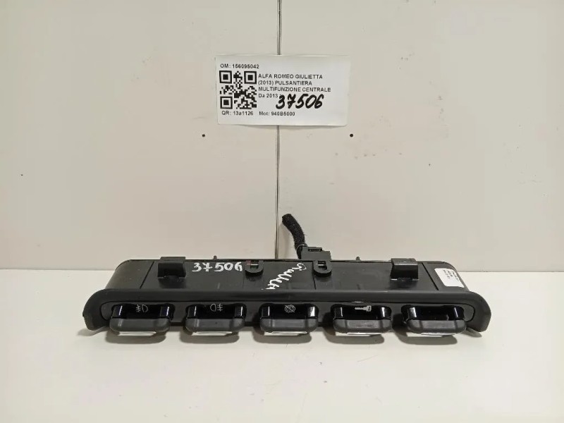 Pulsantiera Multifunzione Centrale 156095042 Alfa Romeo Giulietta 2013
