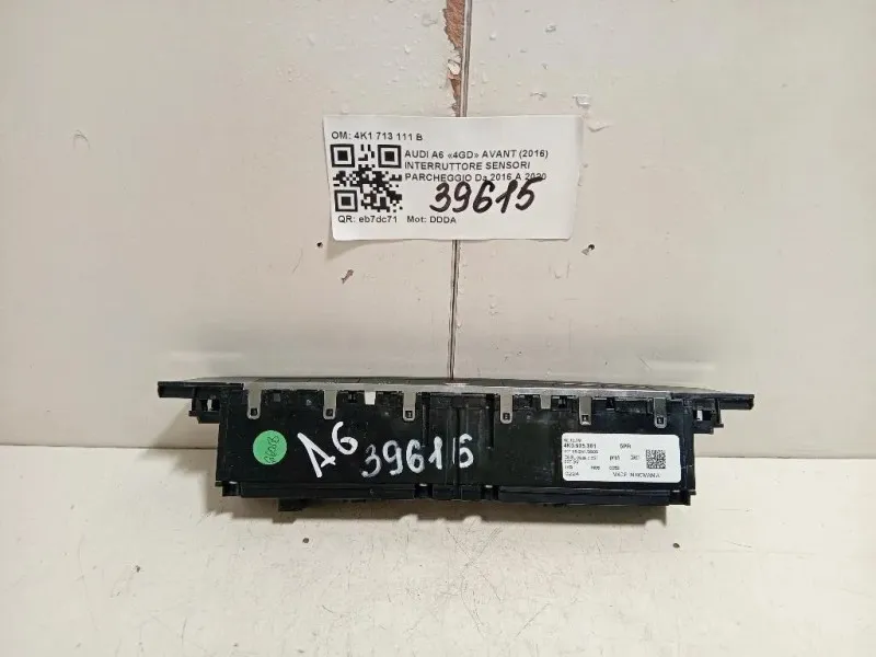 Pulsantiera Multifunzione Centrale 4K0 925 301 Audi A6 4GD Avant 2016