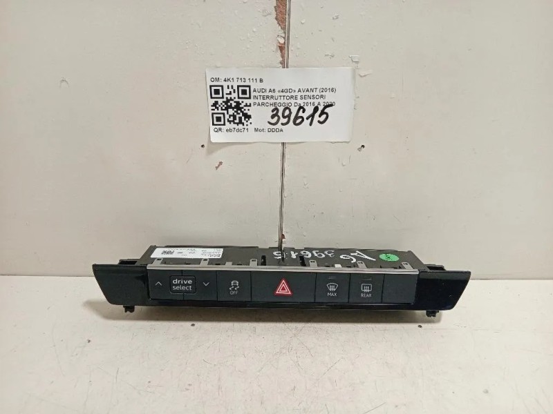Pulsantiera Multifunzione Centrale 4K0 925 301 Audi A6 4GD Avant 2016