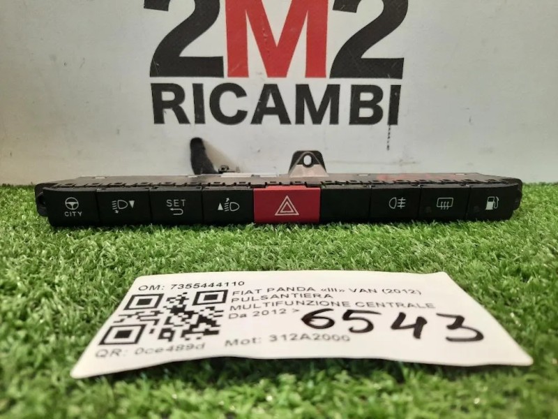 Pulsantiera Multifunzione Centrale 7355444110 Fiat Panda III 2012