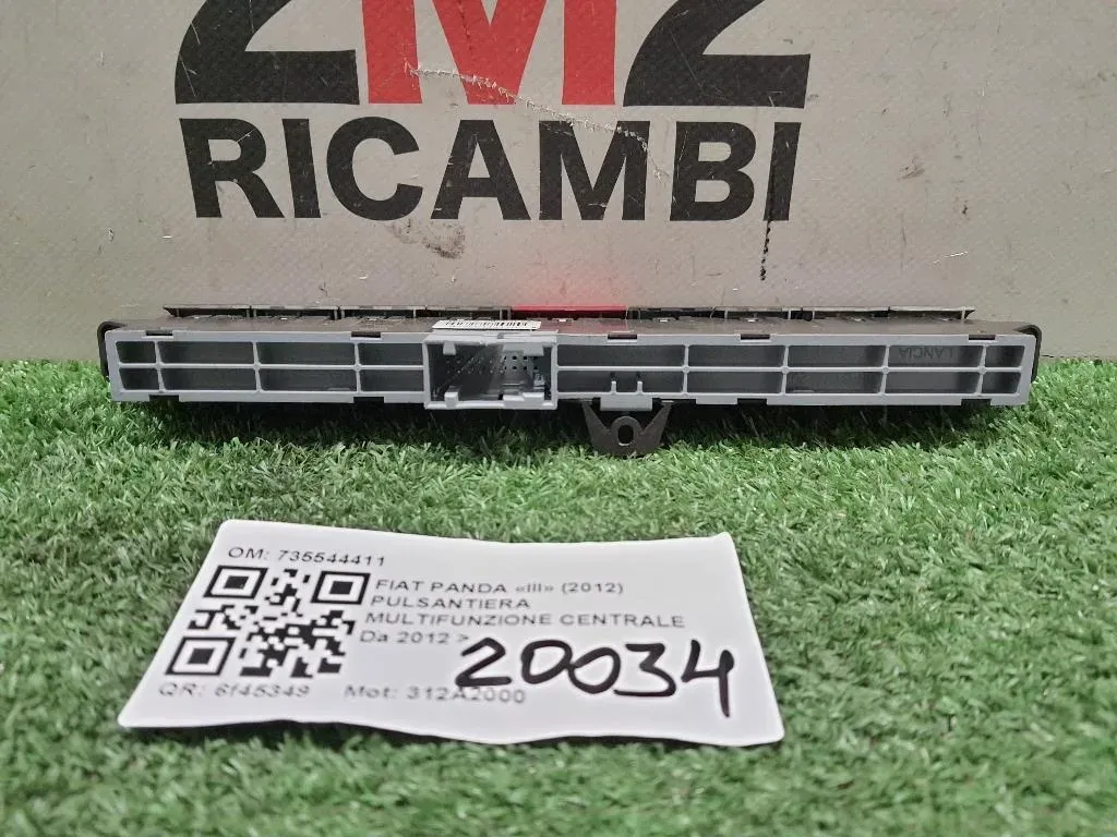 Pulsantiera Multifunzione Centrale 735544411 Fiat Panda III 2012