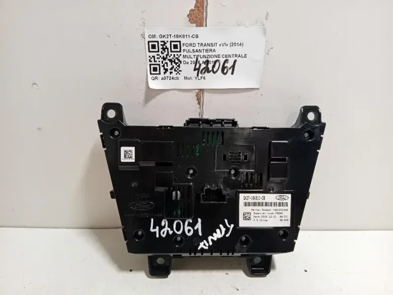 Pulsantiera Multifunzione Centrale GK2T-18K811-CB Ford Transit VI 2014