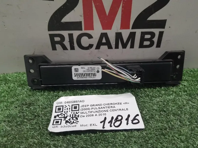 Pulsantiera Multifunzione Centrale 04602851AD Jeep Grand Cherokee III 2005