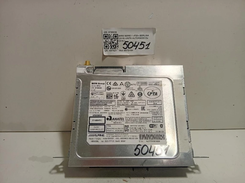 Unità Autoradio 8798036 Bmw Serie 1 F20 Berlina 2015