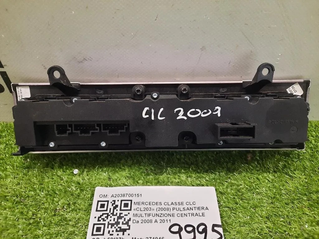 Pulsantiera Multifunzione Centrale A2038700151 Mercedes Classe CLC Cl203 2008