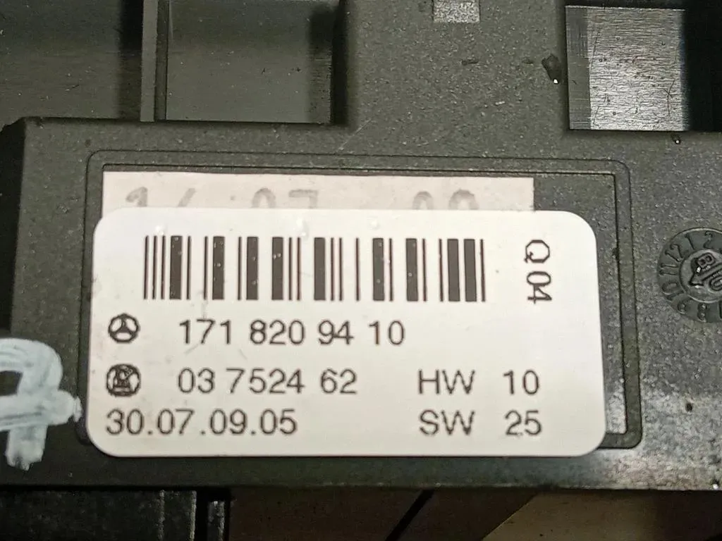 Pulsantiera Multifunzione Centrale 1718209410 Mercedes Classe SLK R171 2004