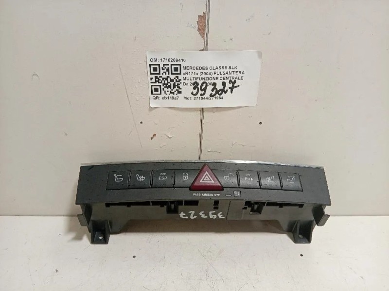 Pulsantiera Multifunzione Centrale 1718209410 Mercedes Classe SLK R171 2004