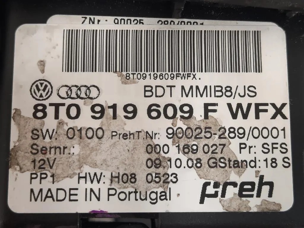 Pulsantiera Multifunzione Console Centrale 8T0 919 609 F Audi A5 8T3 2008