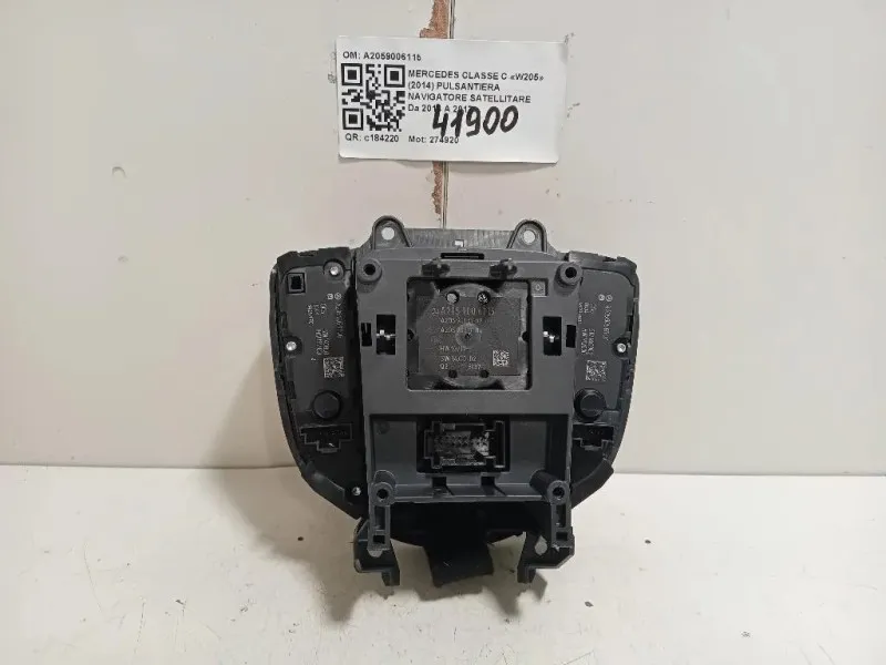 Pulsantiera Navigatore Satellitare A2059006115 Mercedes Classe C W205 2014