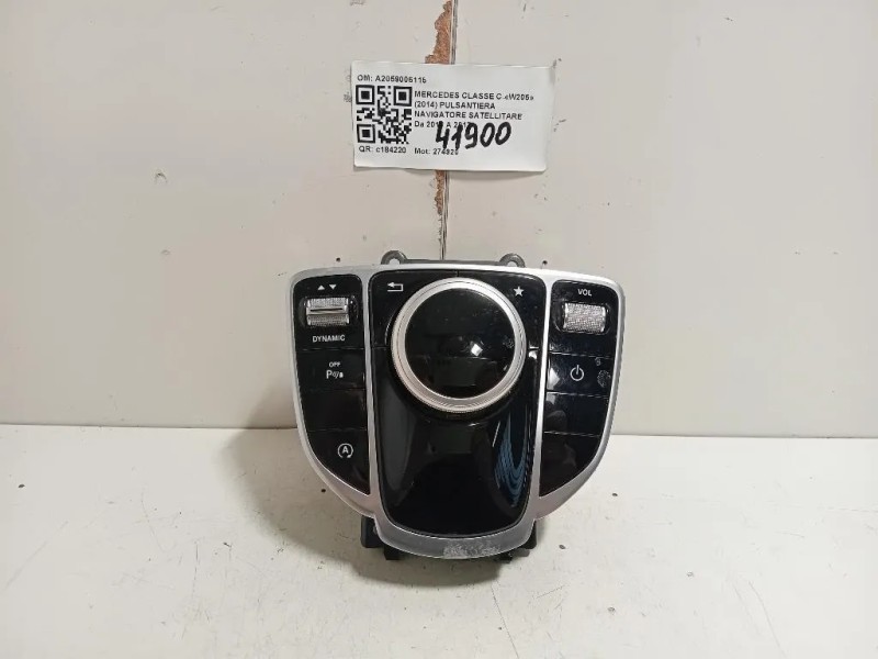 Pulsantiera Navigatore Satellitare A2059006115 Mercedes Classe C W205 2014