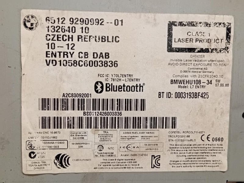 Unità Autoradio 65129290992 Bmw X1 F48 2015
