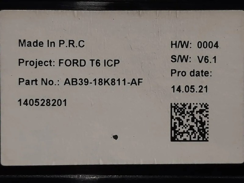 Pulsantiera Unità Autoradio AB39-18K811-AF Ford Ranger IV 2012