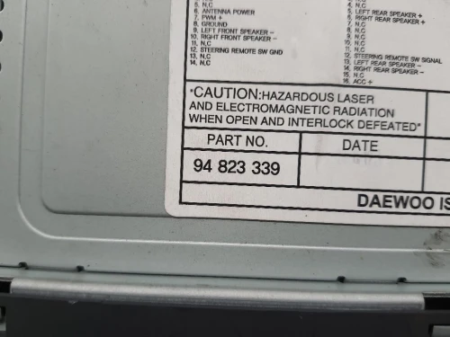 Unità Autoradio 94823339 Chevrolet AVEO II 2007