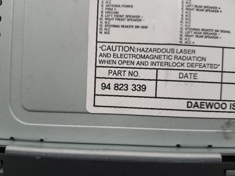 Unità Autoradio 94823339 Chevrolet AVEO II 2007