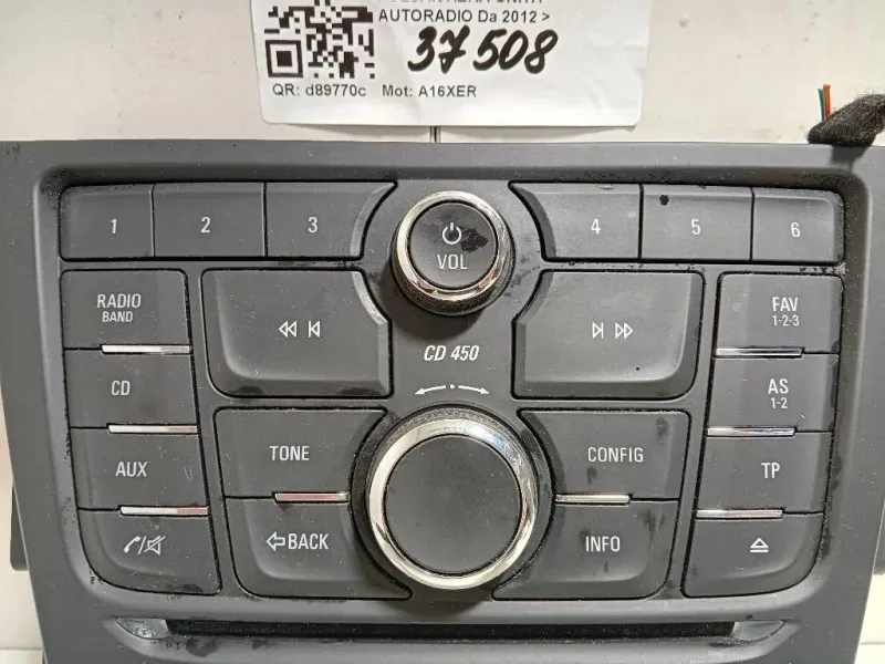 Pulsantiera Unità Autoradio 95363963 Opel Mokka 2013