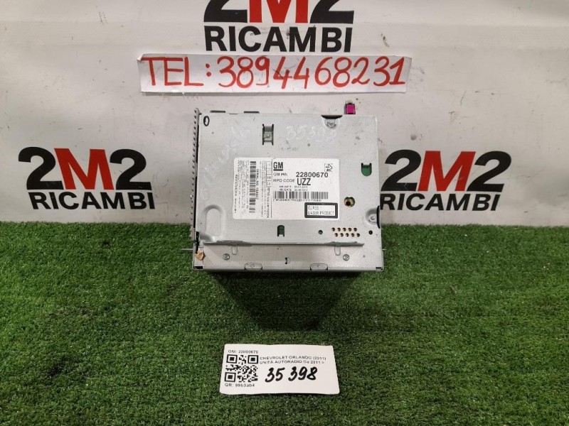 Pulsantiera Unità Autoradio 20875735 Opel Zafira C 2012
