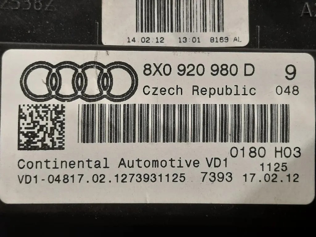 Quadro Strumenti 8X0 920 980 D Audi A1 8XA Sportback 2012