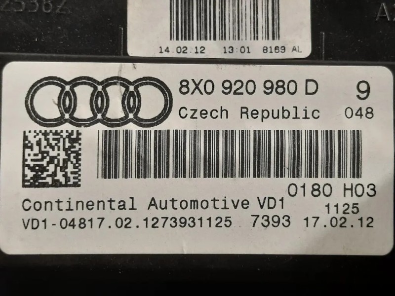 Quadro Strumenti 8X0 920 980 D Audi A1 8XA Sportback 2012