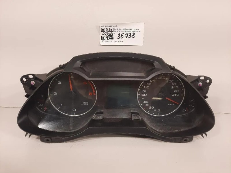 Quadro Strumenti 8K0 920 900 D Audi A4 8K5 Avant 2008