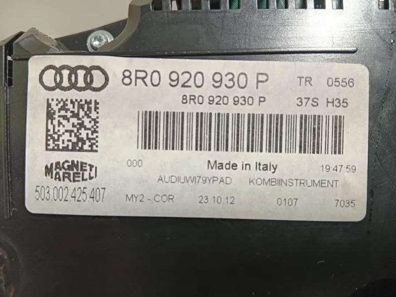 Quadro Strumenti 8R0920930P Audi Q5 8RB 2012
