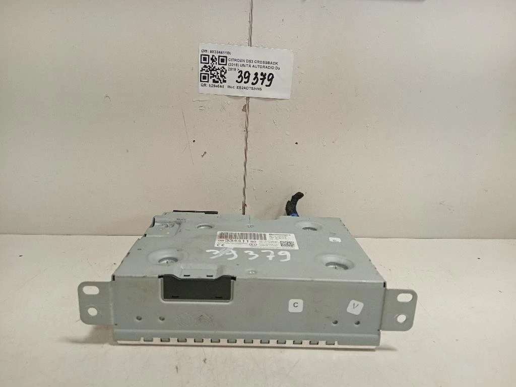 Unità Autoradio 9833441180 Citroen DS3 Crossback 2018
