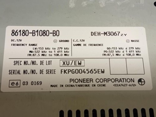 Unità Autoradio 86180-81080-BO Daihatsu Materia 2007