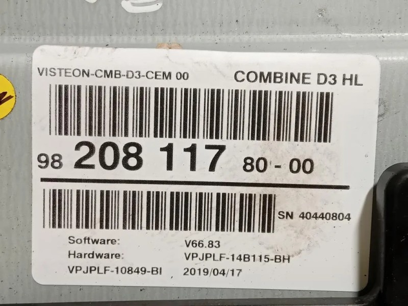 Quadro Strumenti 9820811780 Citroen DS3 Crossback 2018