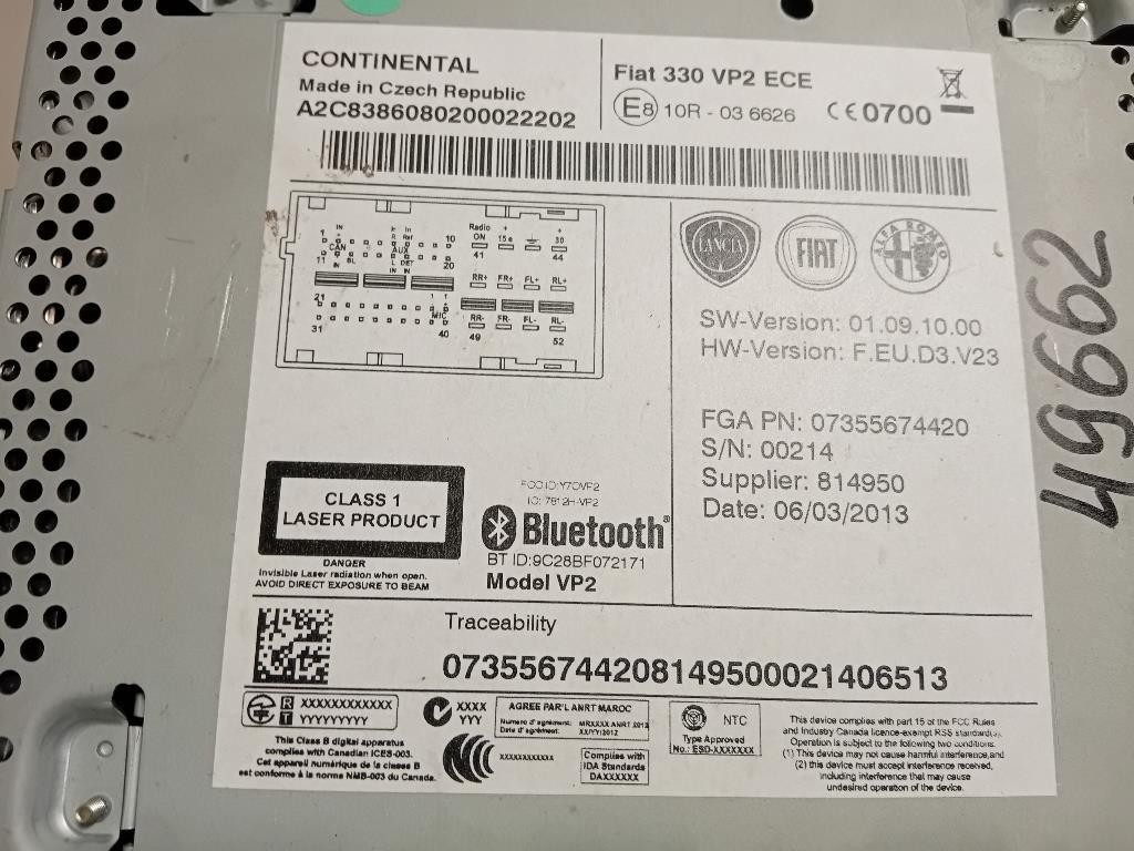 Quadro Strumenti VP8V4F-10A855-A Ford Focus III SW 2008