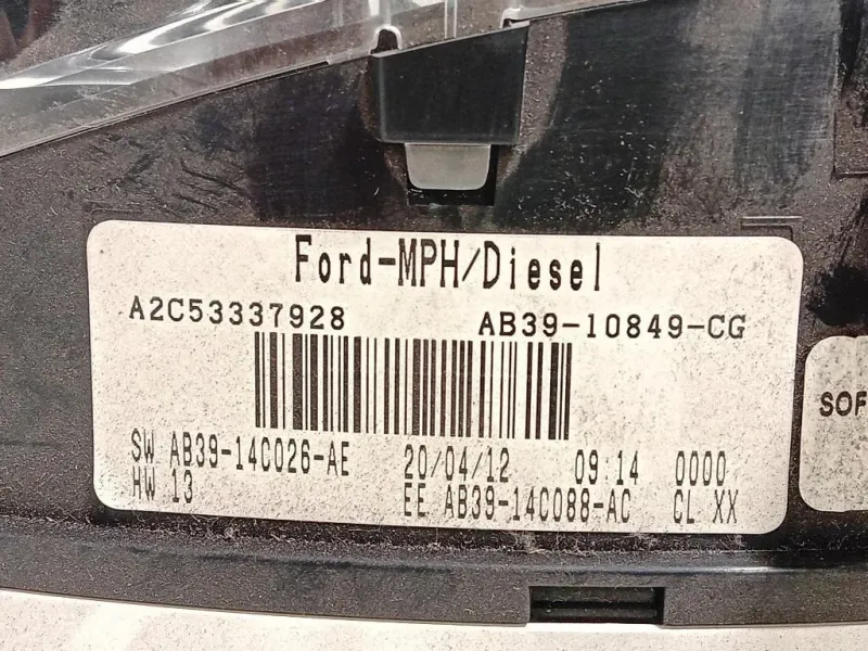 Quadro Strumenti AB39-8005-DD Ford Ranger IV 2012