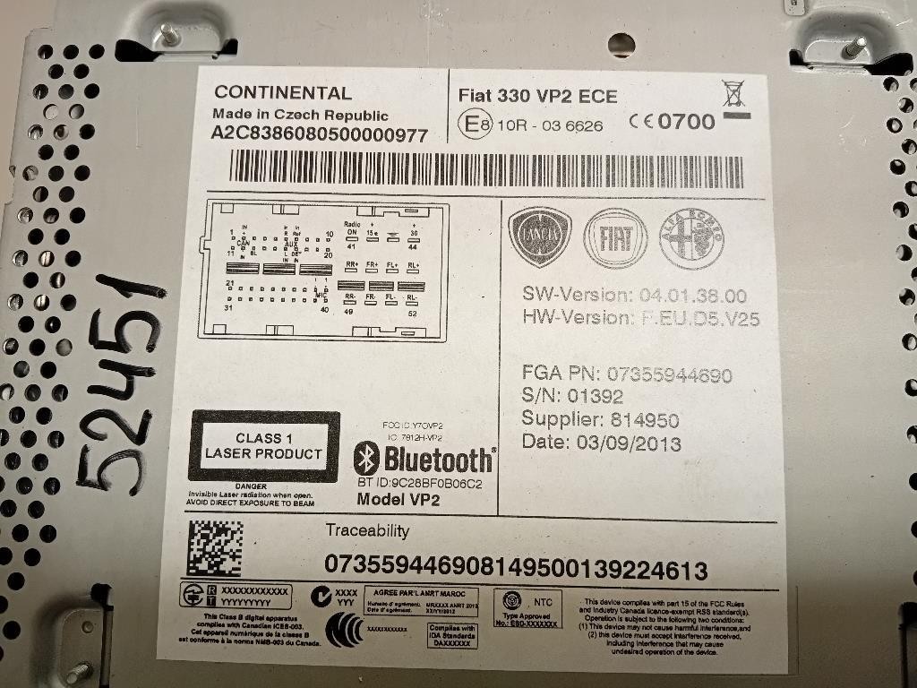 Quadro Strumenti BW93-16849-AB Jaguar XE 2015