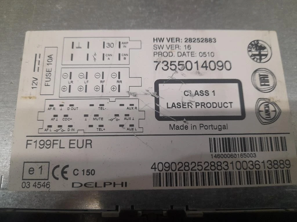 Unità Autoradio 7355014090 Fiat Grande Punto 2009