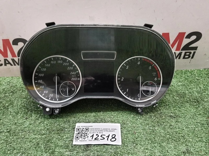 Quadro Strumenti A2469005405 Mercedes Classe B W246 2012