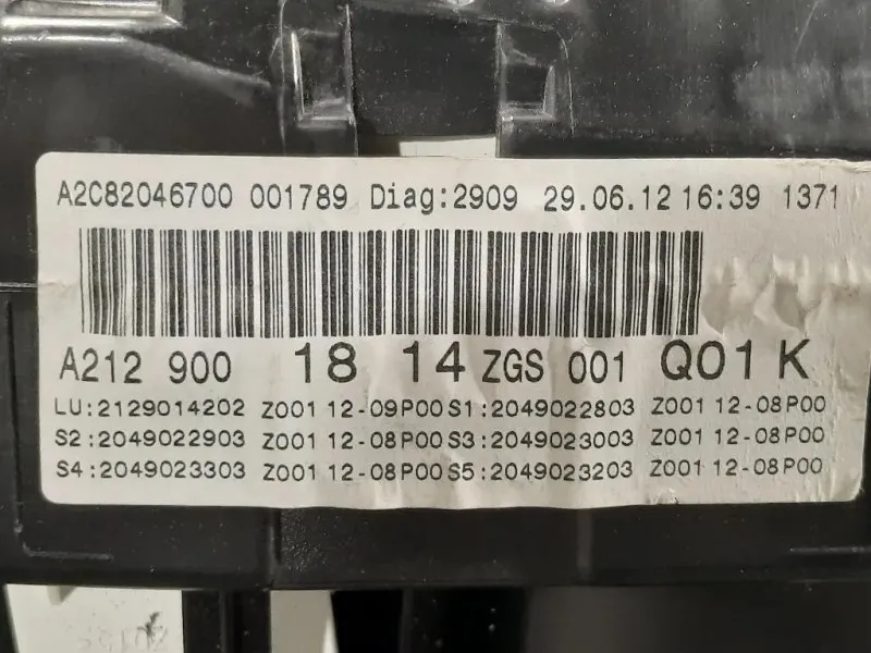 Quadro Strumenti A2129001814 Mercedes Classe C W204 2011