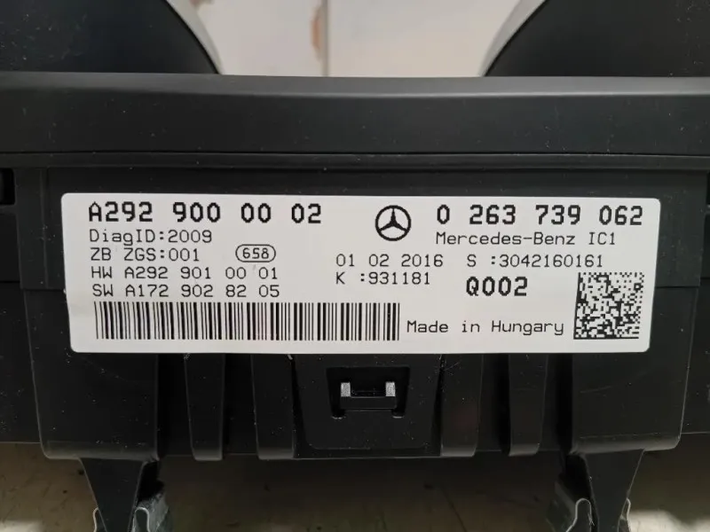 Quadro Strumenti A2929000002 Mercedes Classe GLE W166 2015