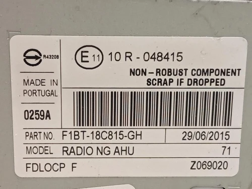 Unità Autoradio F1BT-18C815-GH Ford Focus IV 2014