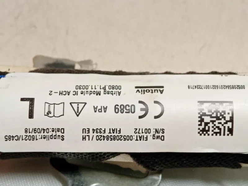 Air-bag A Tendina SX 00520858420 Fiat 500X 2018