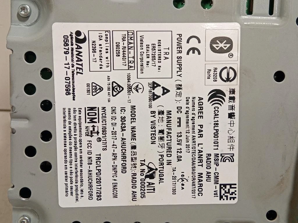 Unità Autoradio JK2T-18D832-BY Ford Transit Custom I 2013