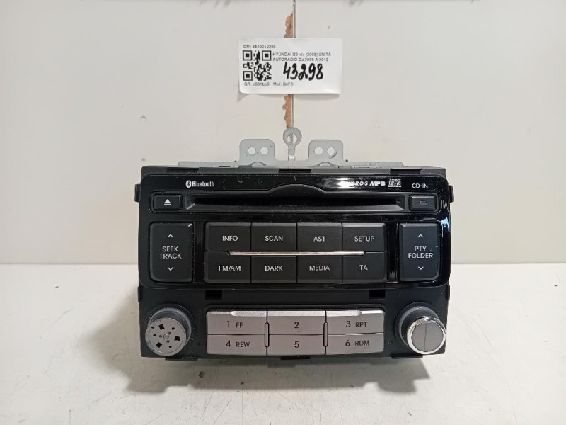 Unità Autoradio 961001J200 Hyundai I20 I 2009