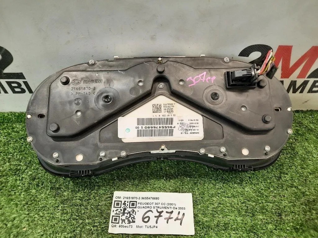 Quadro Strumenti 21651870-3 9655476680 Peugeot 307 CC 2001