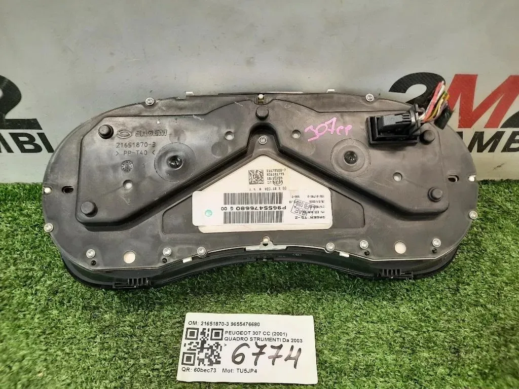 Quadro Strumenti 21651870-3 9655476680 Peugeot 307 CC 2001