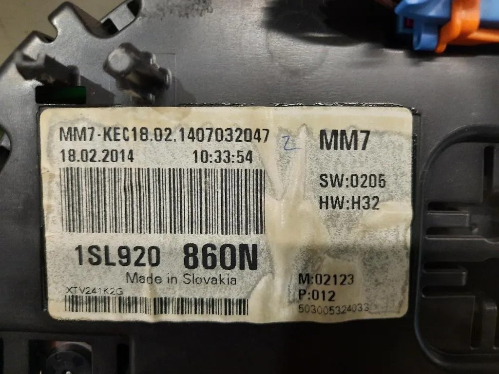 Quadro Strumenti 1SL920860N Seat MII 2012