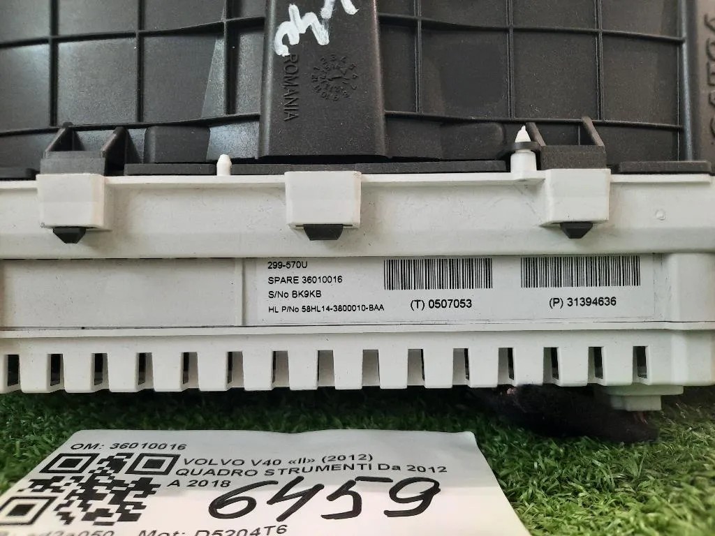 Quadro Strumenti 36010016 Volvo V40 II 2012