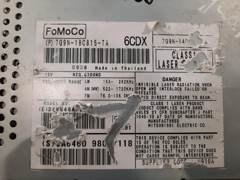 Unità Autoradio 7G9N-18C815-NB Jaguar XF I 2008