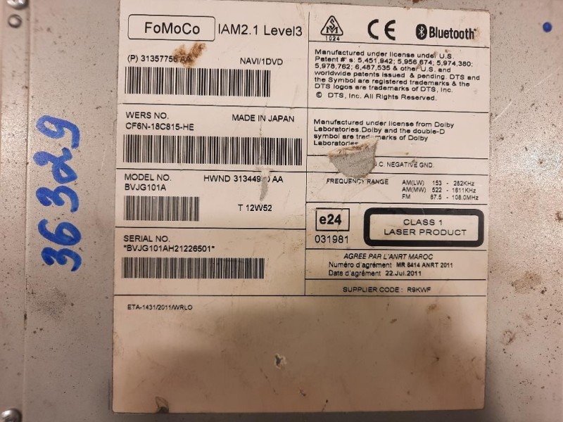 Unità Autoradio CF6N-18C815-HE Jaguar XF I 2011