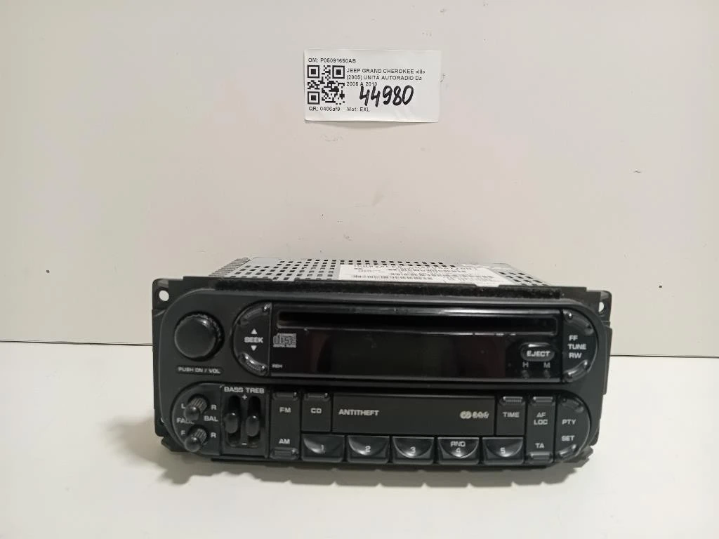 Unità Autoradio P05091650AB Jeep Grand Cherokee III 2005