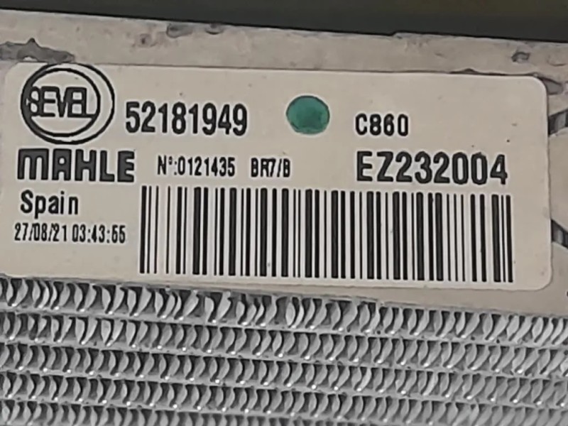 Radiatore Acqua 52181949 Fiat Ducato 290 2014