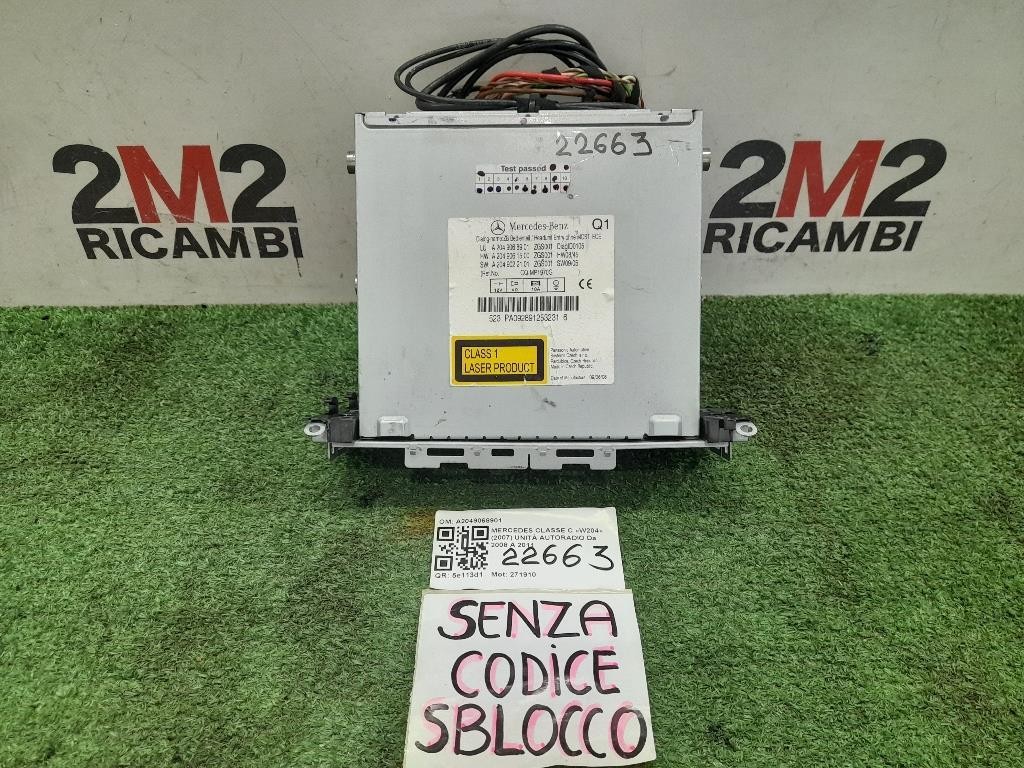 Unità Autoradio A2049068901 Mercedes Classe C W204 2007