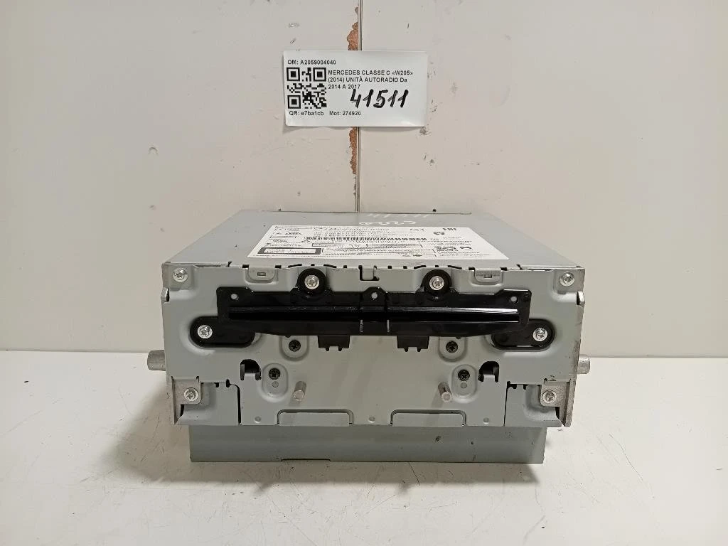Unità Autoradio A2059004040 Mercedes Classe C W205 2014