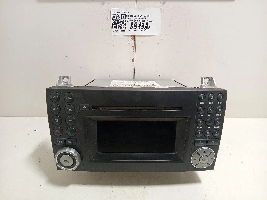 Unità Autoradio A1718705394 Mercedes Classe SLK R171 2004